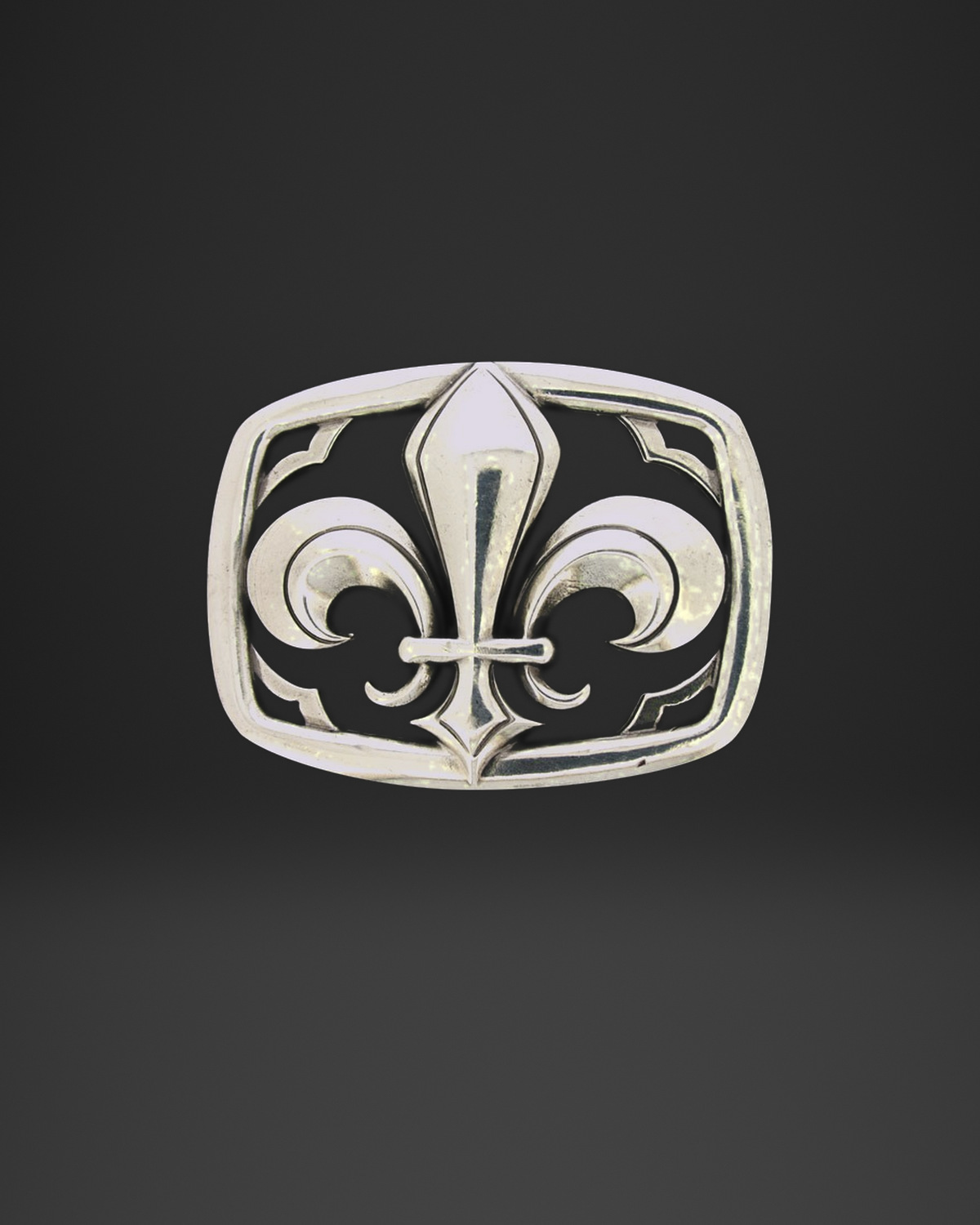 Fleur-de-Lis Cut-Out Belt Buckle