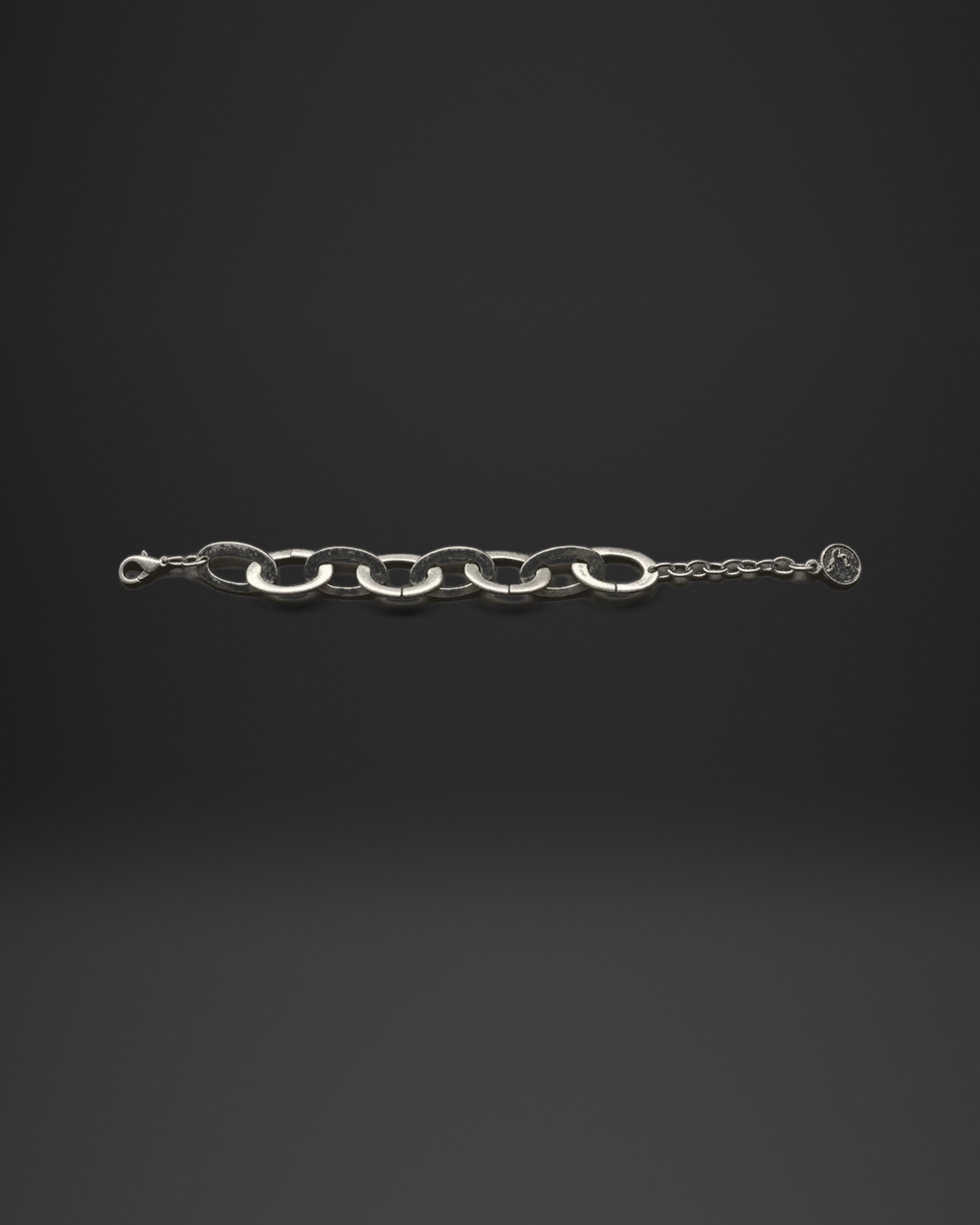 Flat Oval Chain Link Bracelet