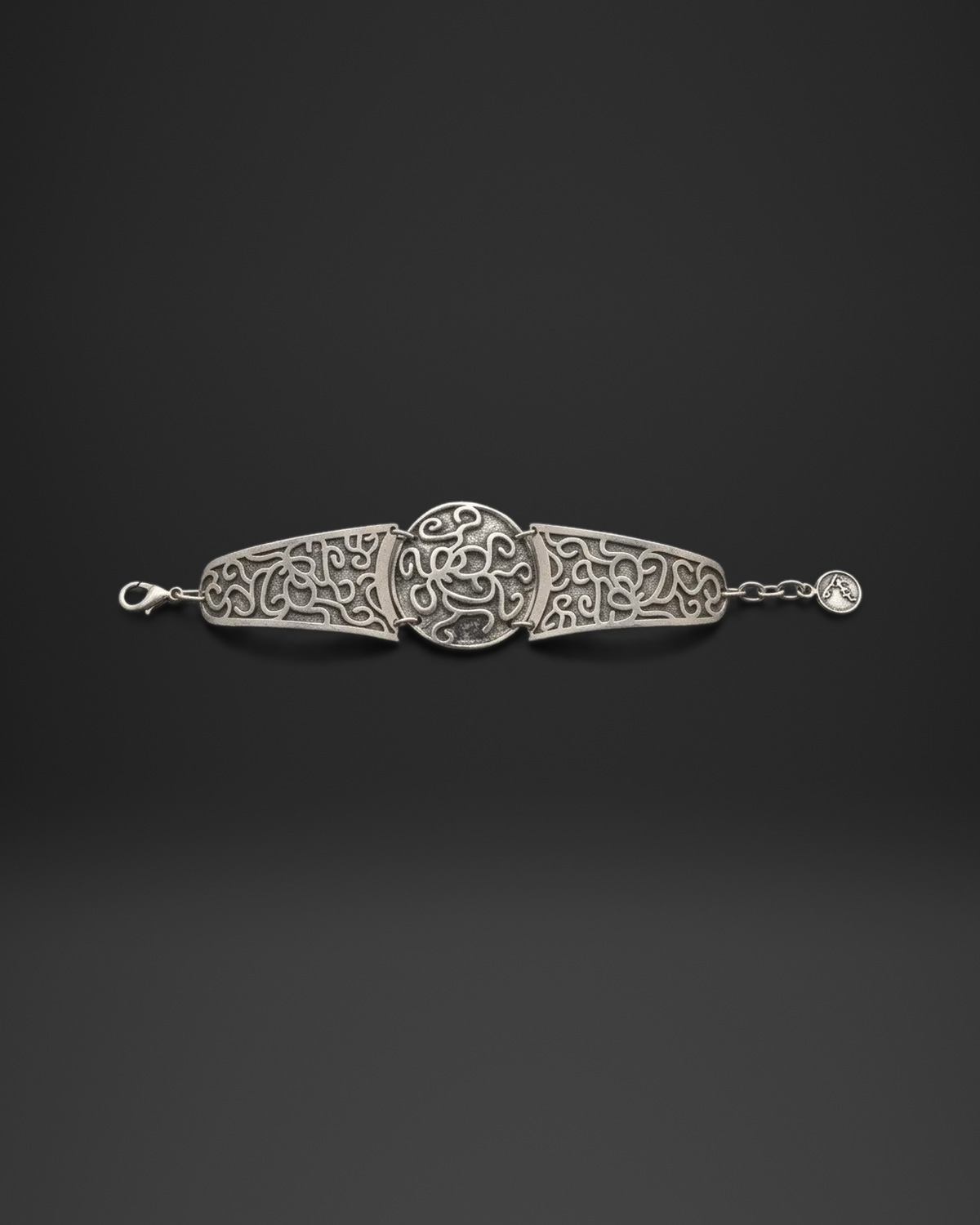 Maze Scroll Medallion Bracelet