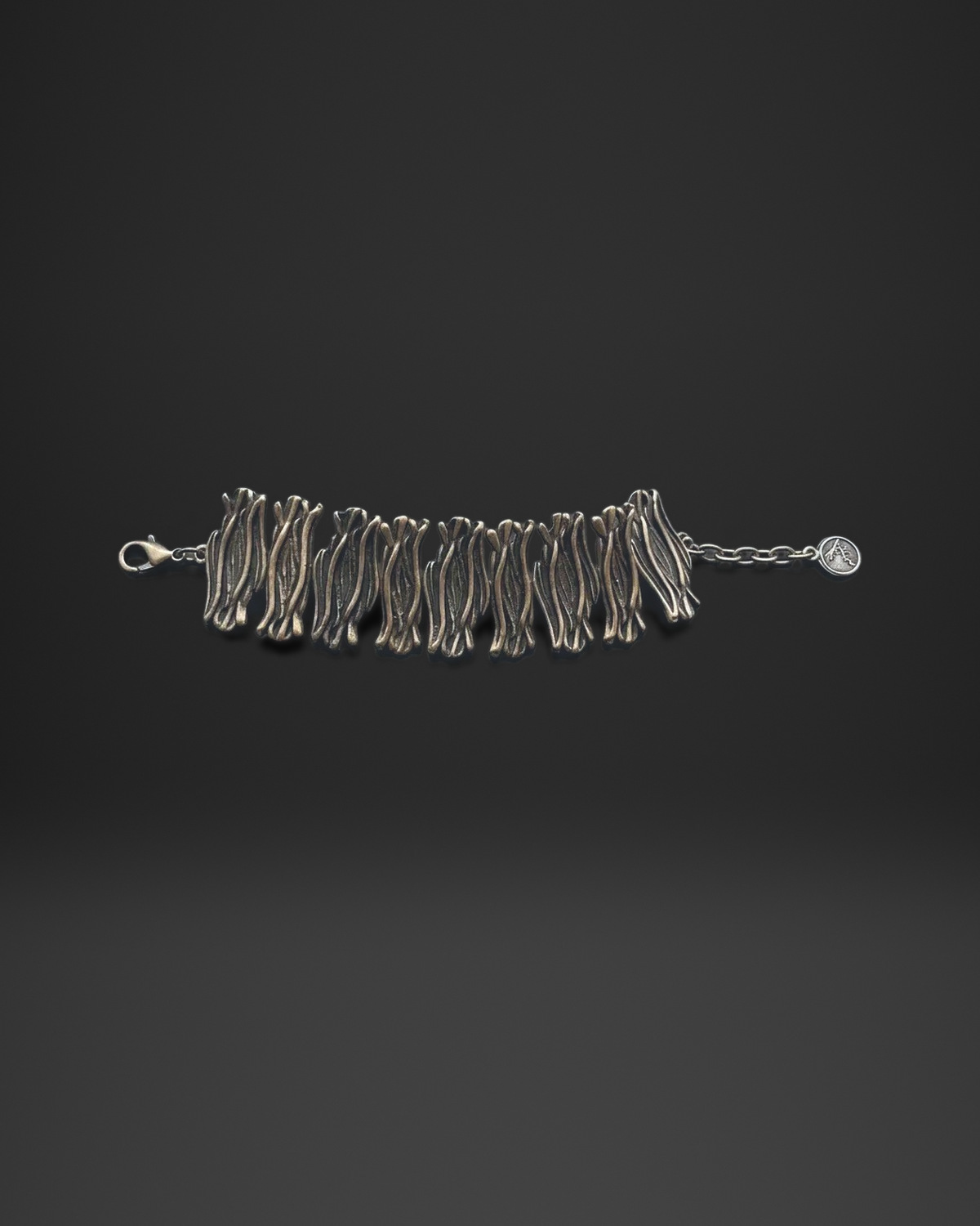 Rippled Wave Bar Bracelet