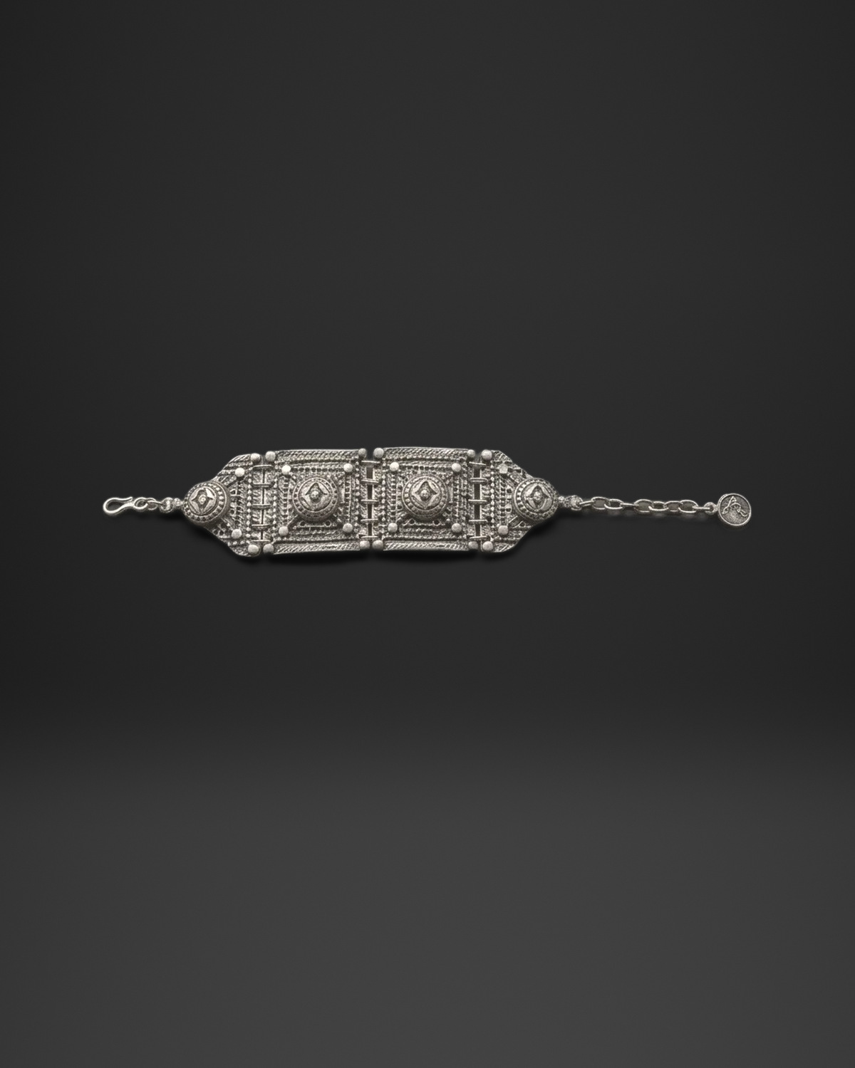 Ottoman Pyramid Stud Plaque Bracelet