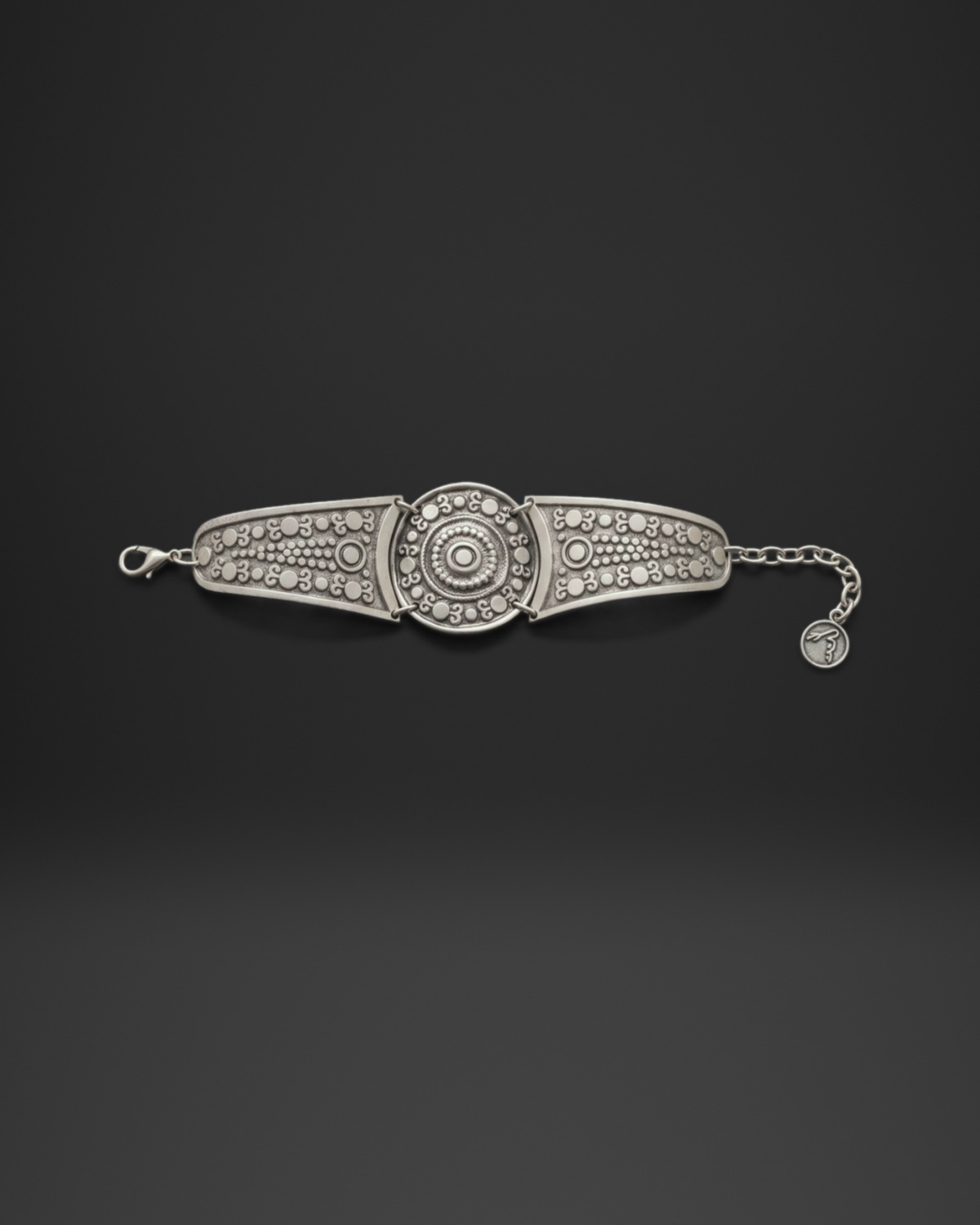 Pebble Dot Sun Medallion Bracelet