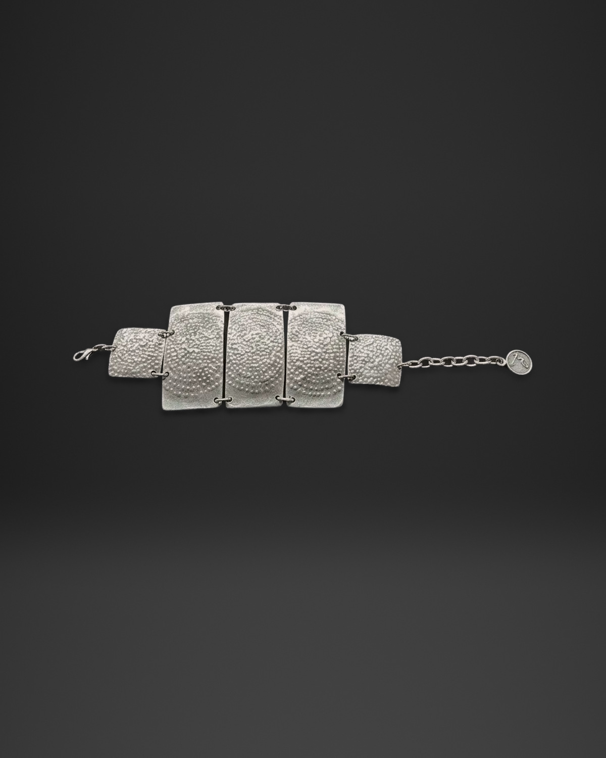 Dotted Granulated Panel Bracelet