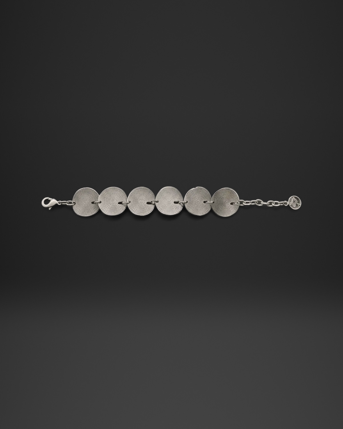 Concentric Circle Disc Link Bracelet