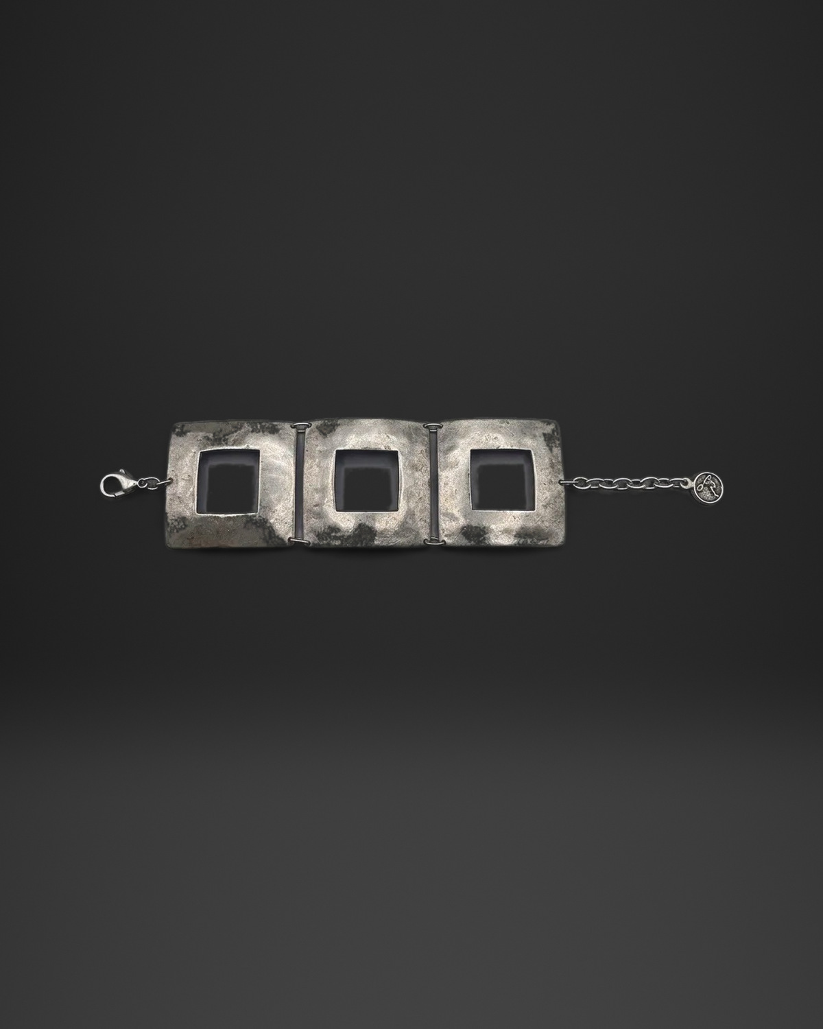 Square Window Distressed Panel Bracelet