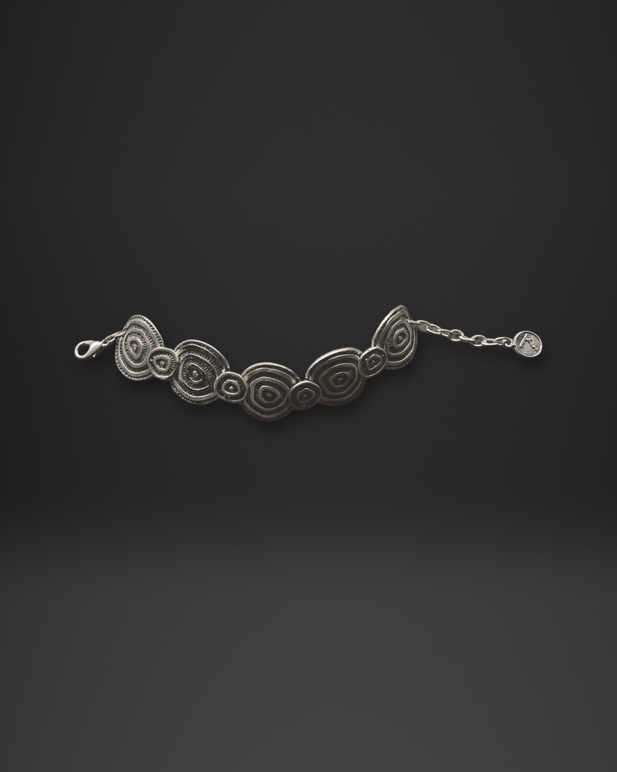 Tree Ring Pebble Link Bracelet