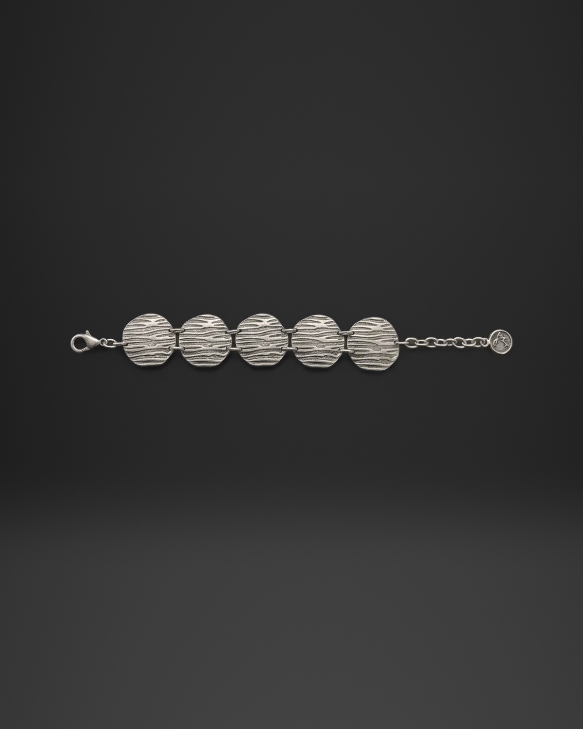 Zebra Stripe Disc Link Bracelet