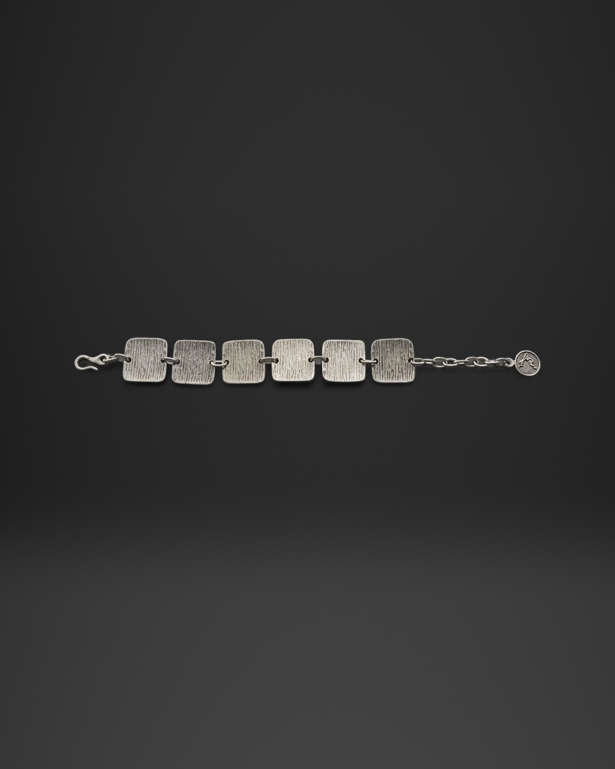 Brushed Line Square Link Bracelet