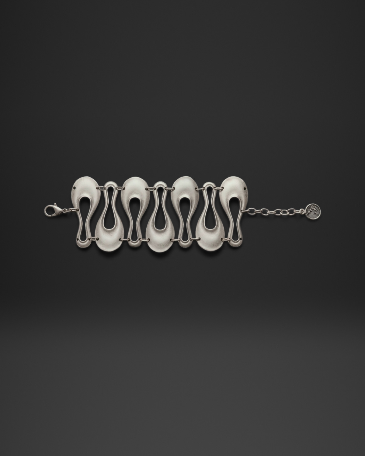 Liquid Drop Wave Panel Bracelet