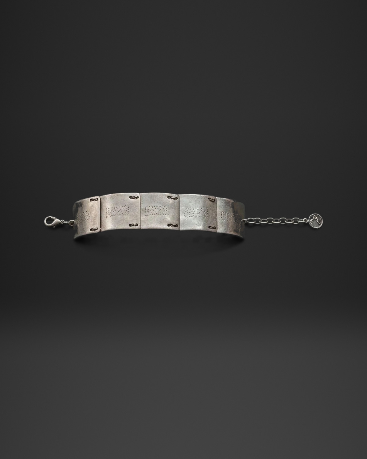 Stamped Curved Bar Bracelet