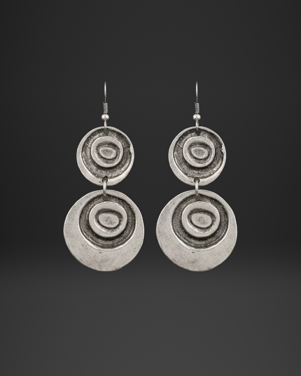 Double Eye Disc Earrings