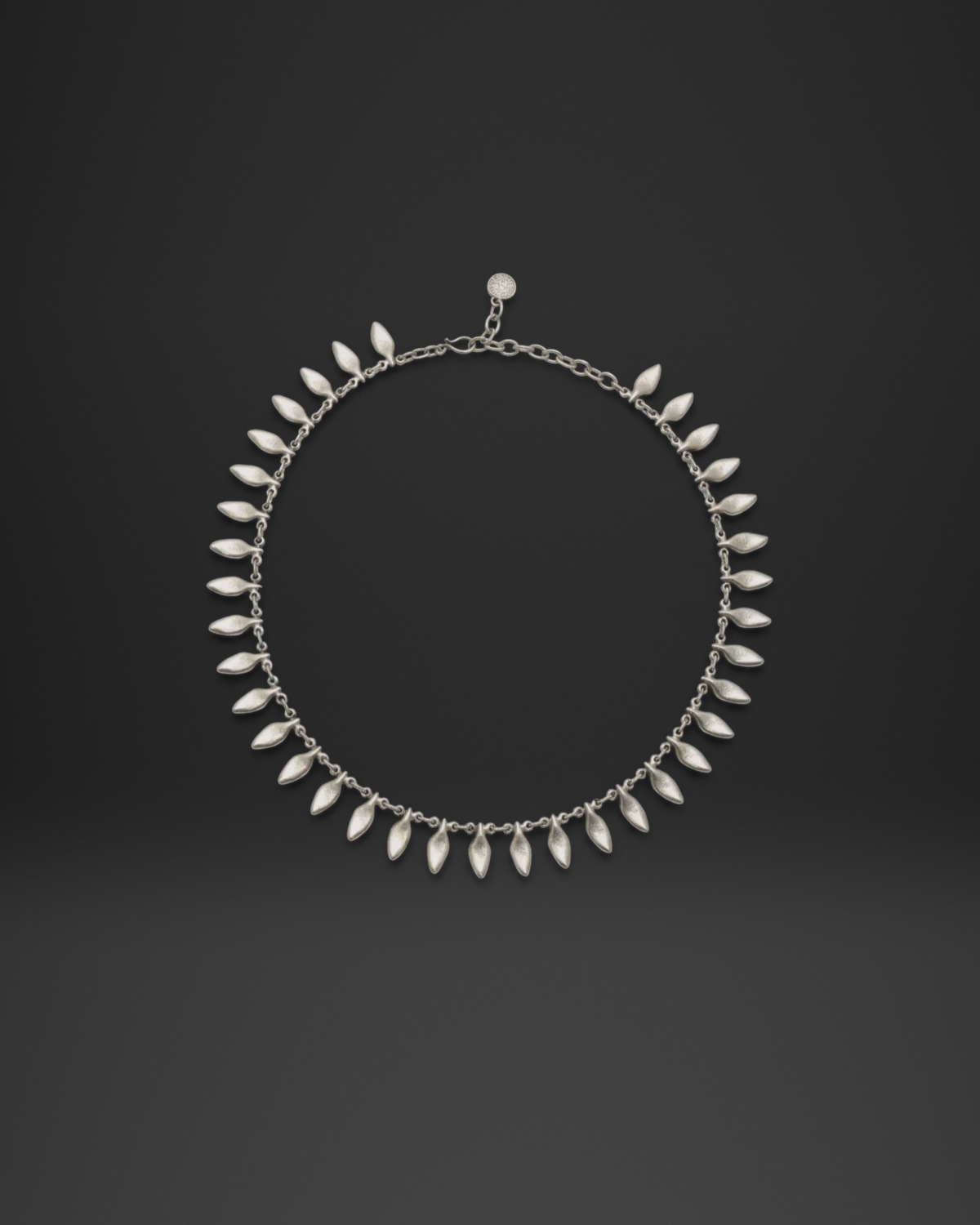 Petal Drop Fringe Choker Necklace