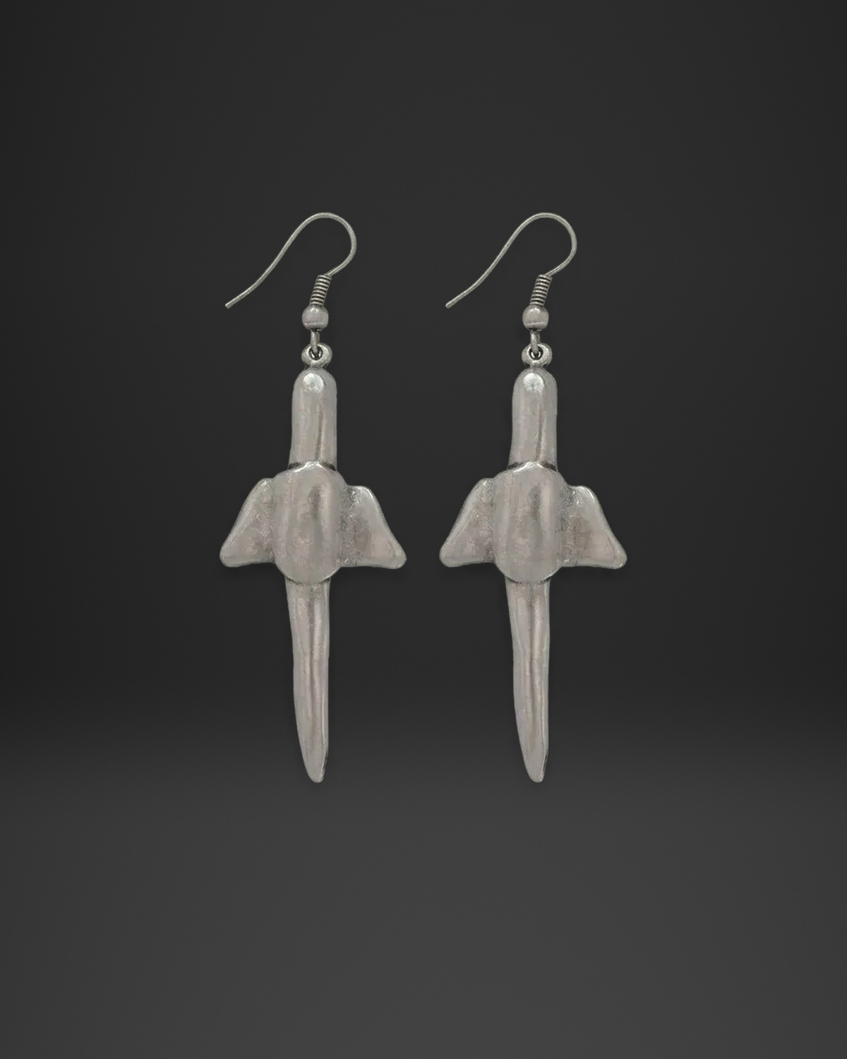 Winged Dagger Drop Earrings