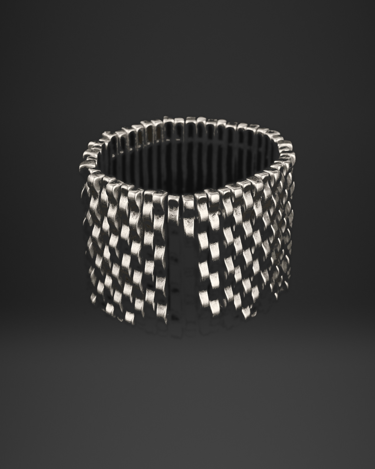 Woven Bar Basket Stretch Bracelet