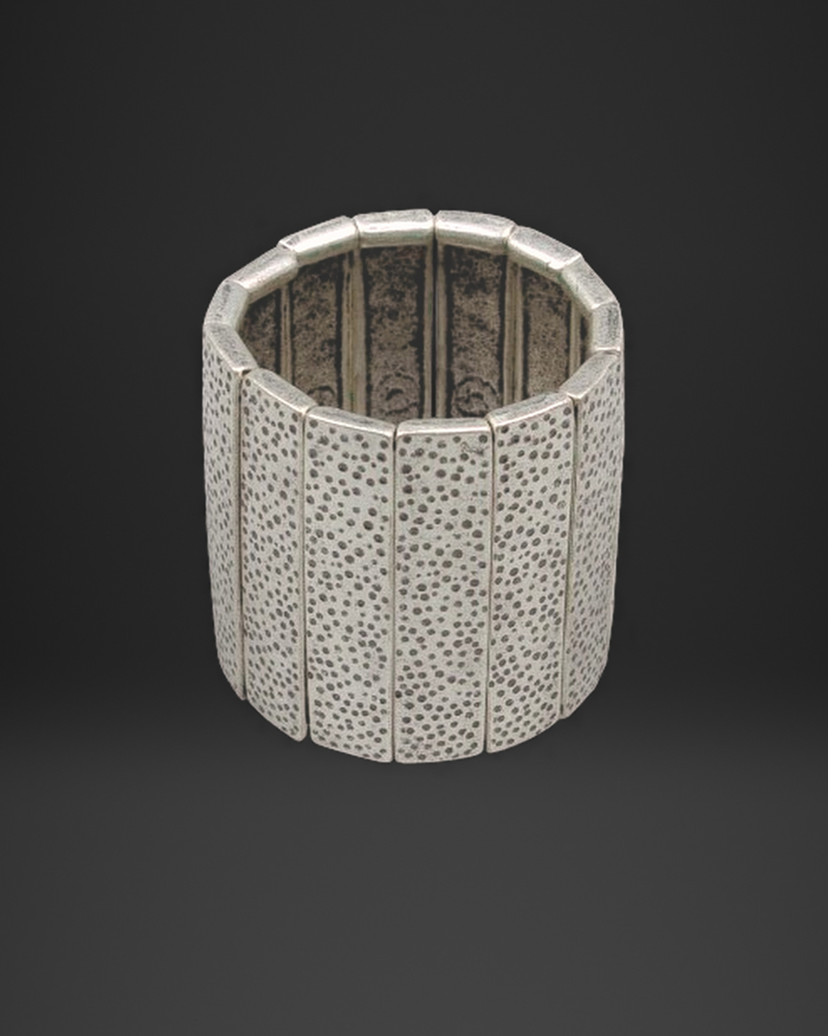 Pitted Dot Panel Stretch Bracelet