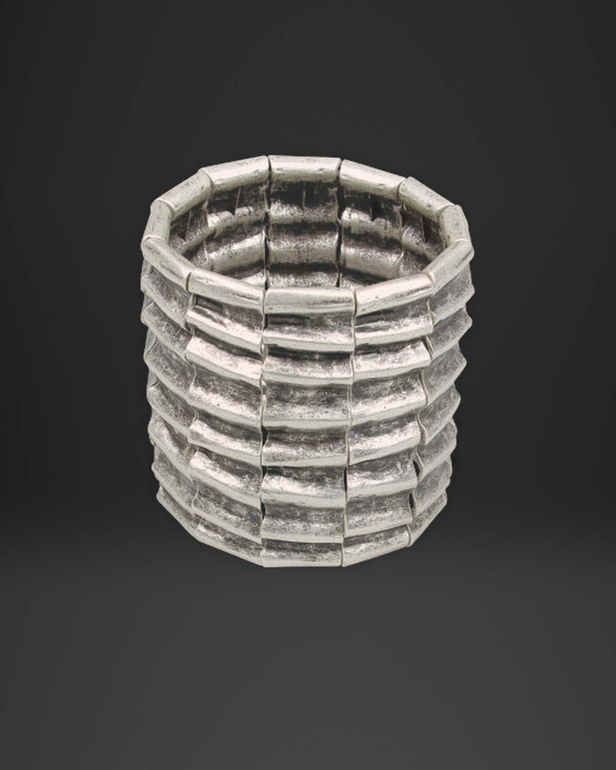 Ribbed Multi Row Stretch Bracelet