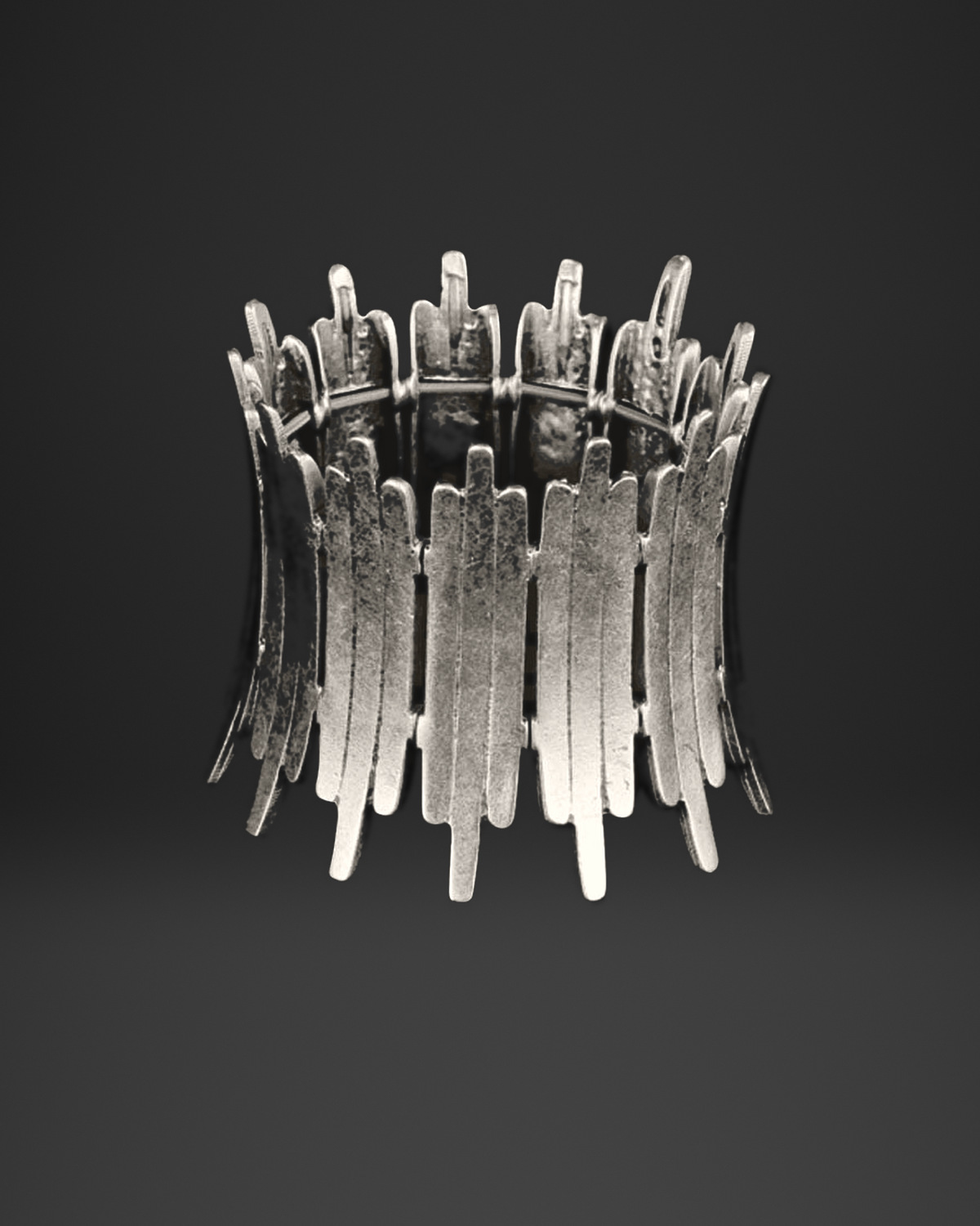Splayed Spike Bar Stretch Bracelet