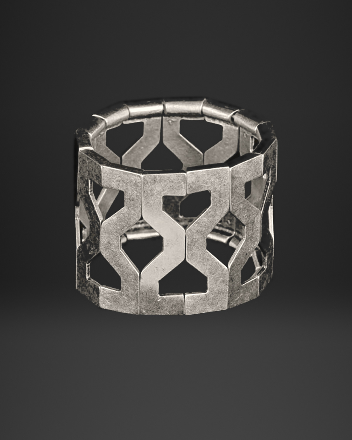 Geometric Zigzag Cut-Out Stretch Bracelet