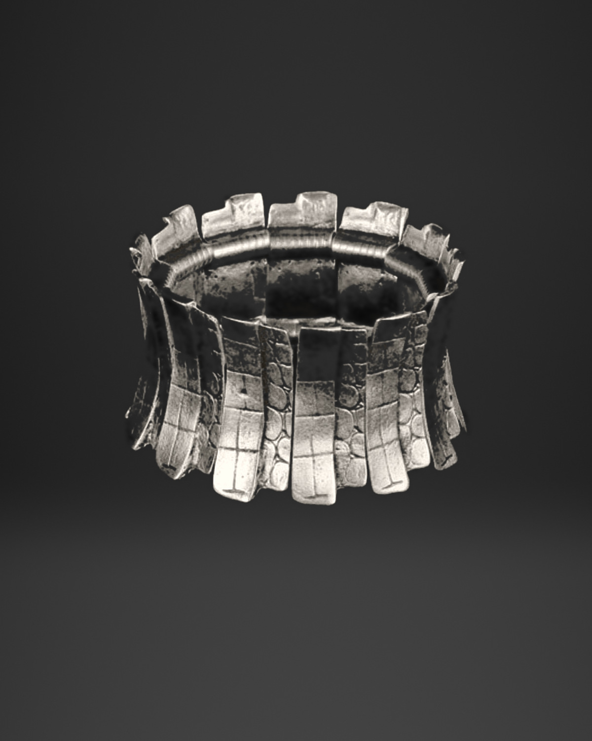 Reptile Texture Flared Stretch Bracelet