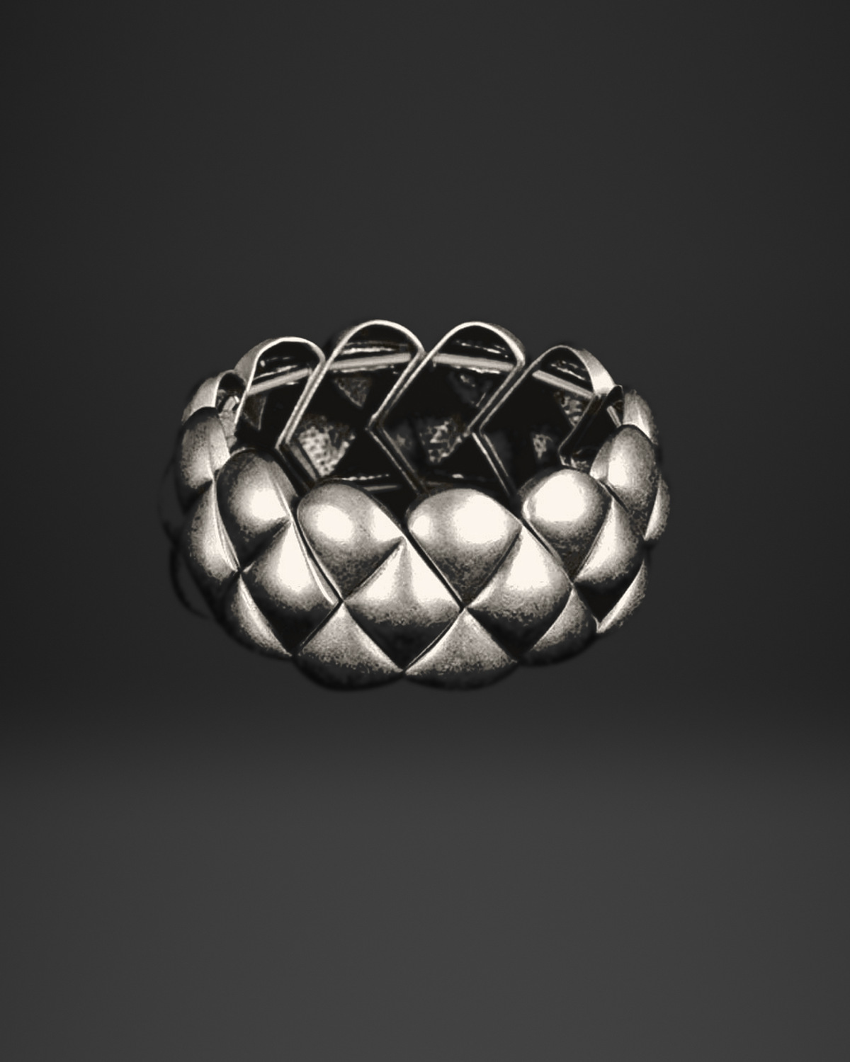 Quilted Diamond Stretch Bracelet