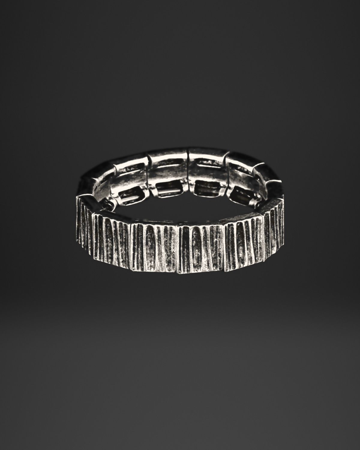 Slim Line Texture Stretch Bracelet