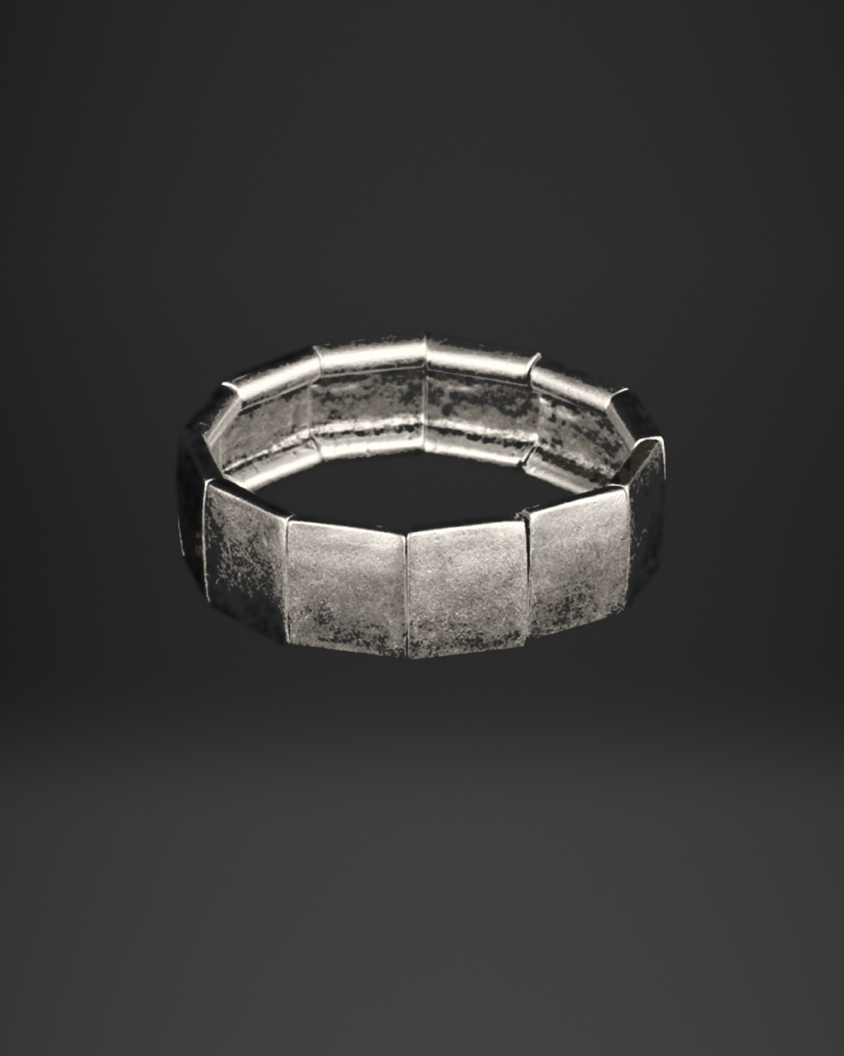 Smooth Square Plate Stretch Bracelet