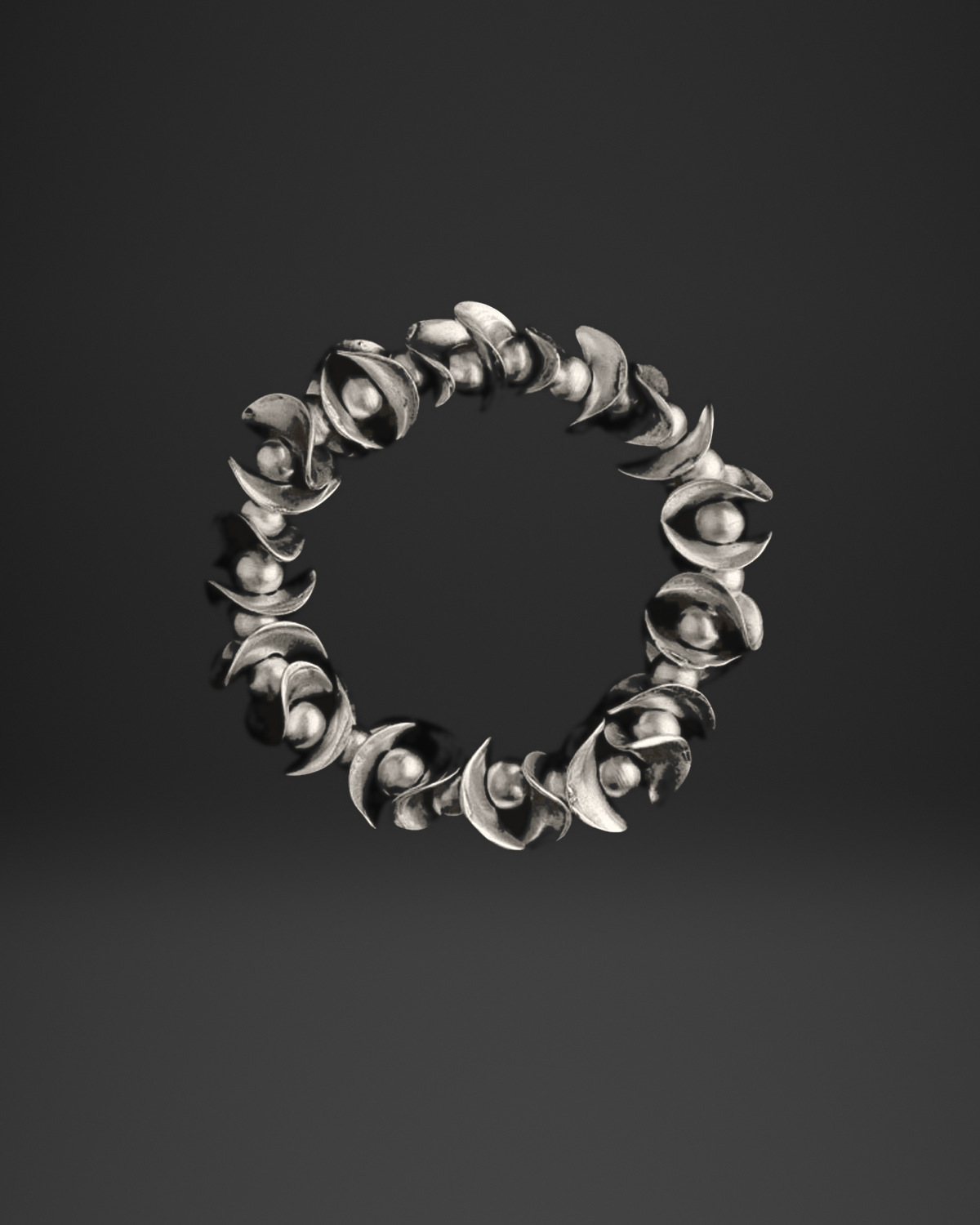 Crescent Cup Ball Stretch Bracelet