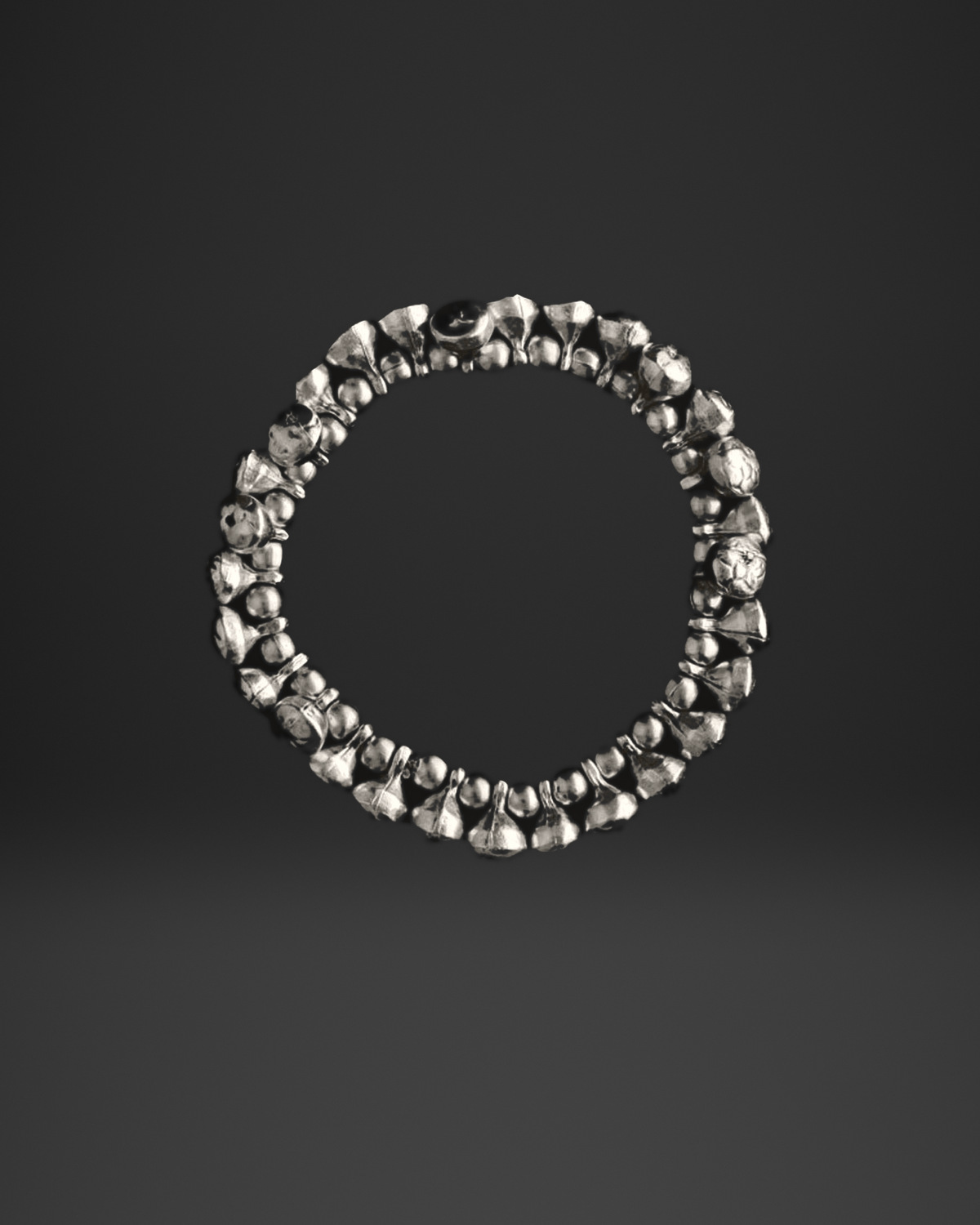 Faceted Cone Bead Stretch Bracelet