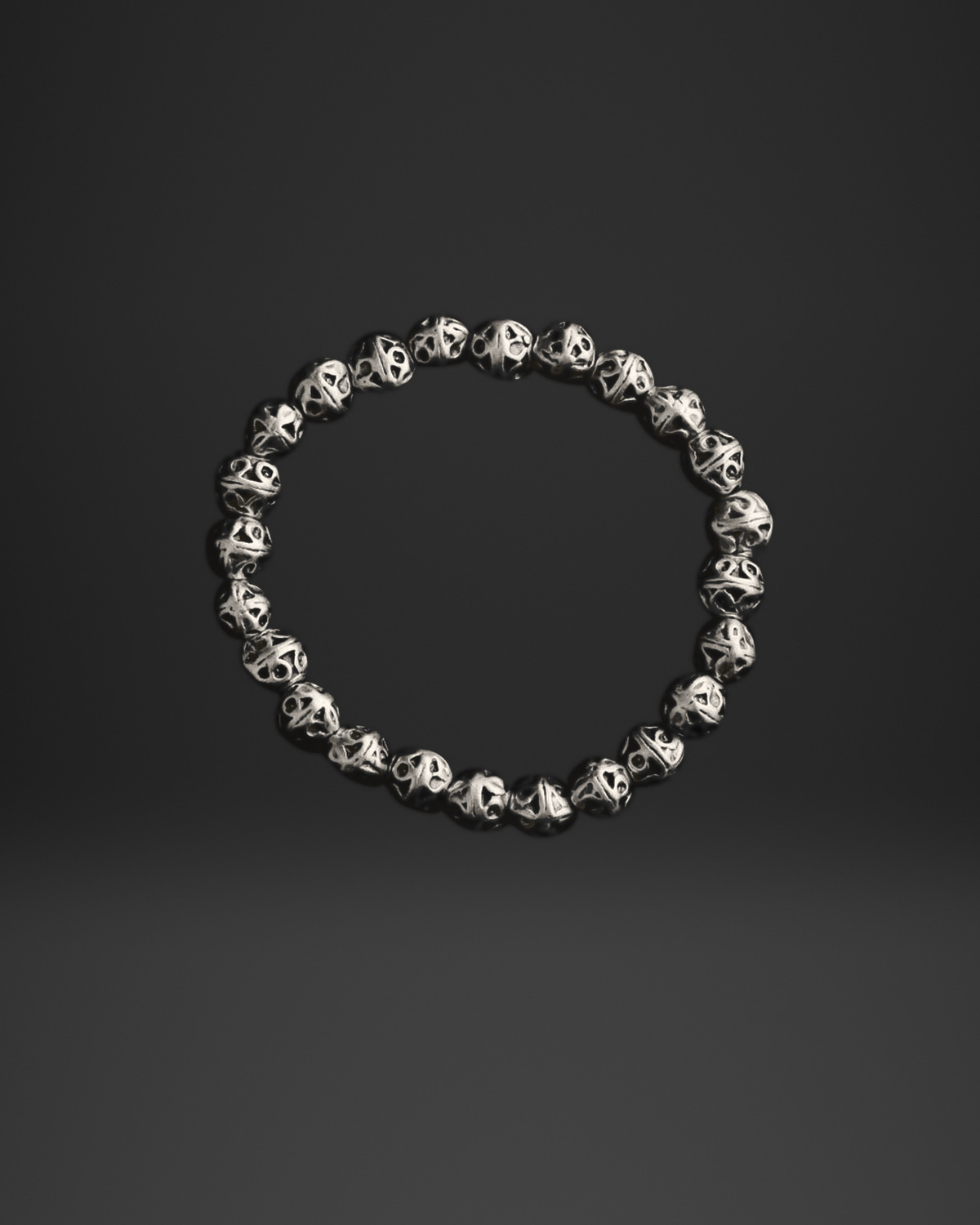 Openwork Triangle Bead Stretch Bracelet