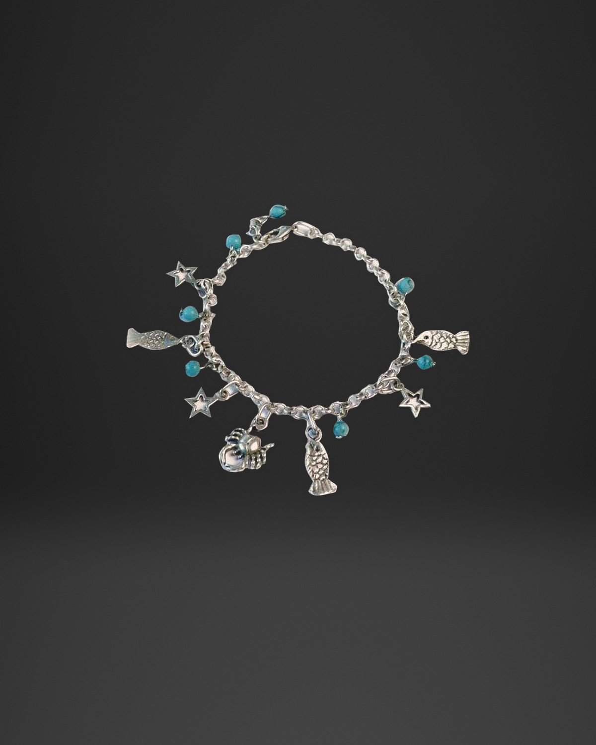 Sea Life Fish Star Charm Bracelet