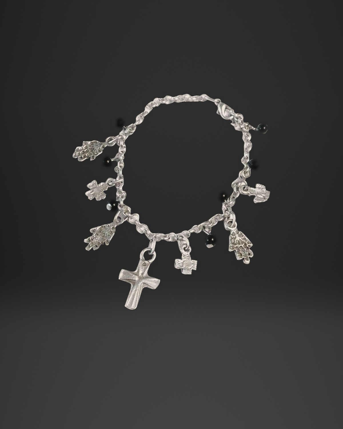 Hamsa Cross Charm Bracelet
