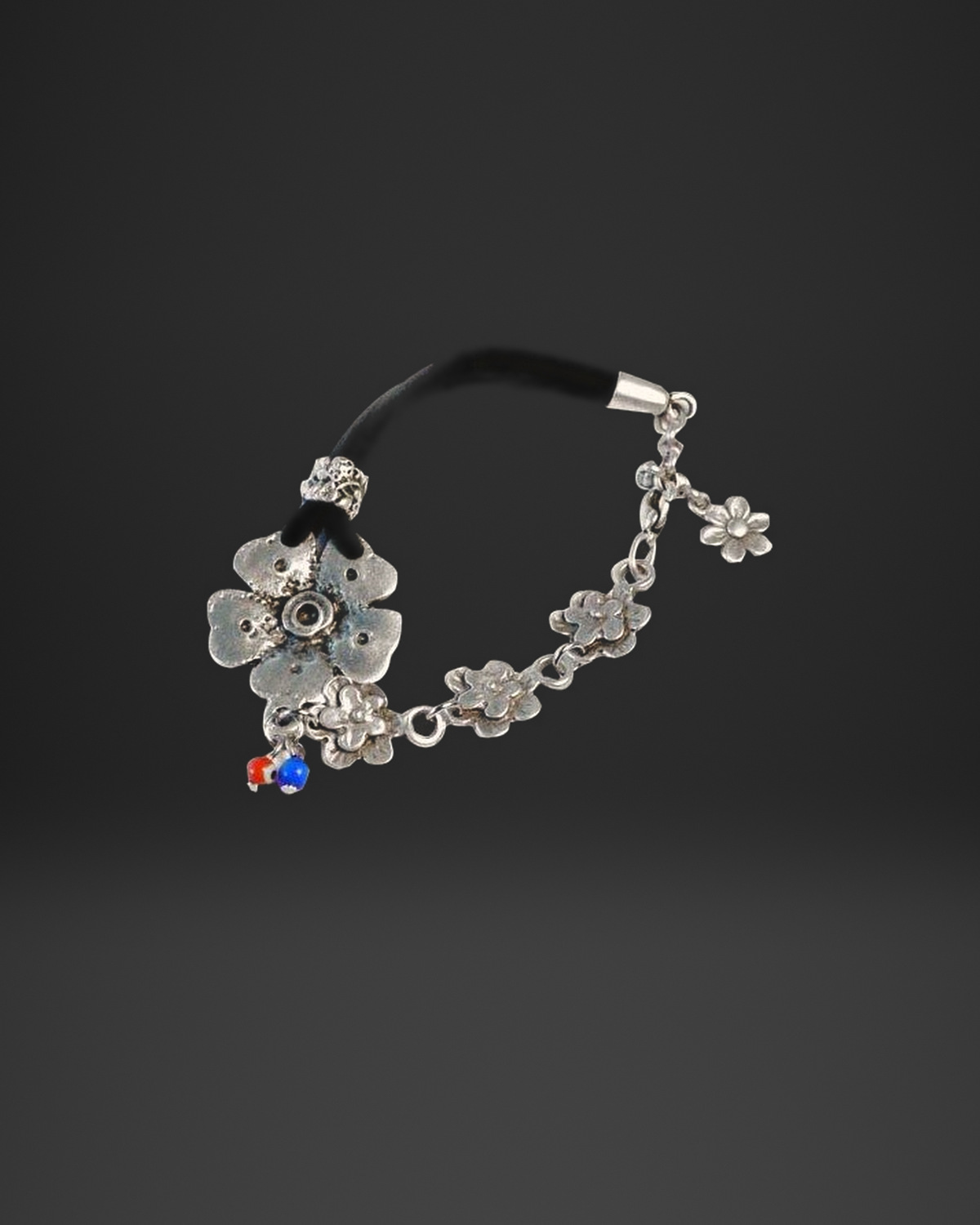 Blossom Flower Chain and Leather Bracelet