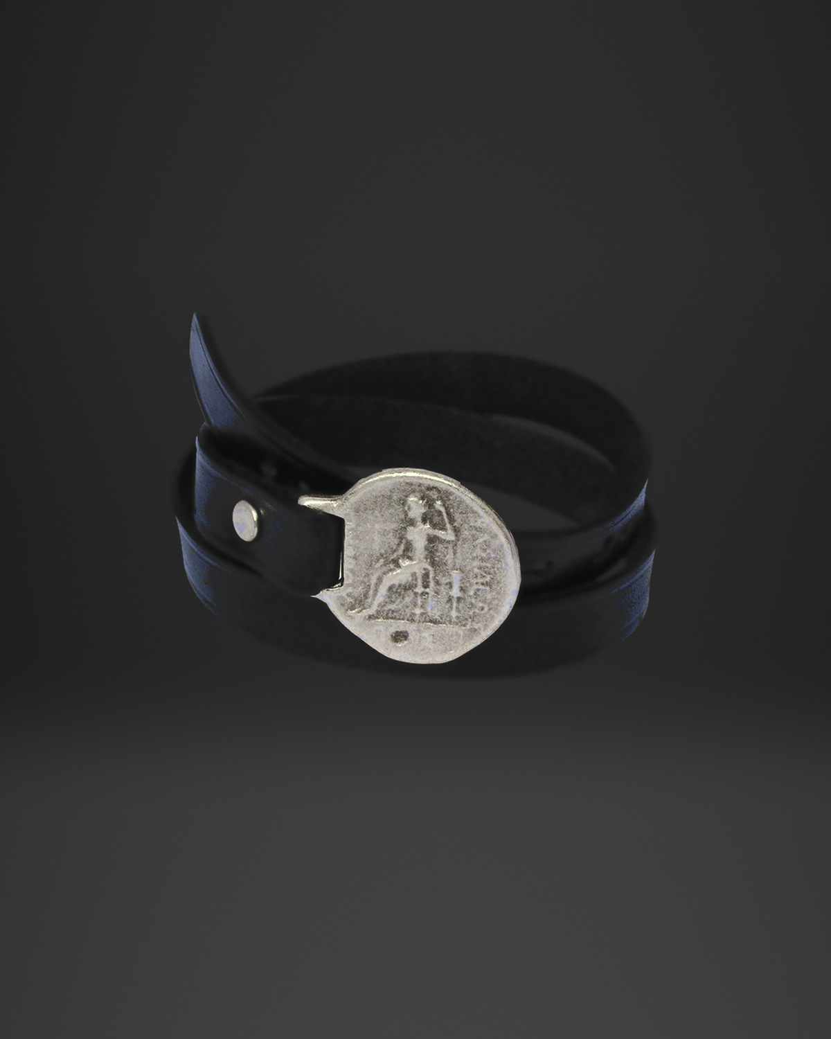 Ancient Coin Wrap Leather Bracelet