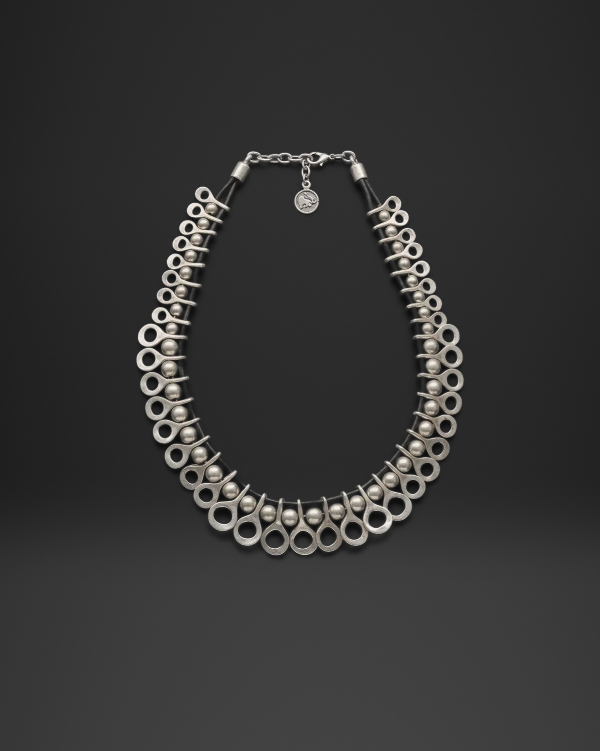Ring and Ball Collar Necklace
