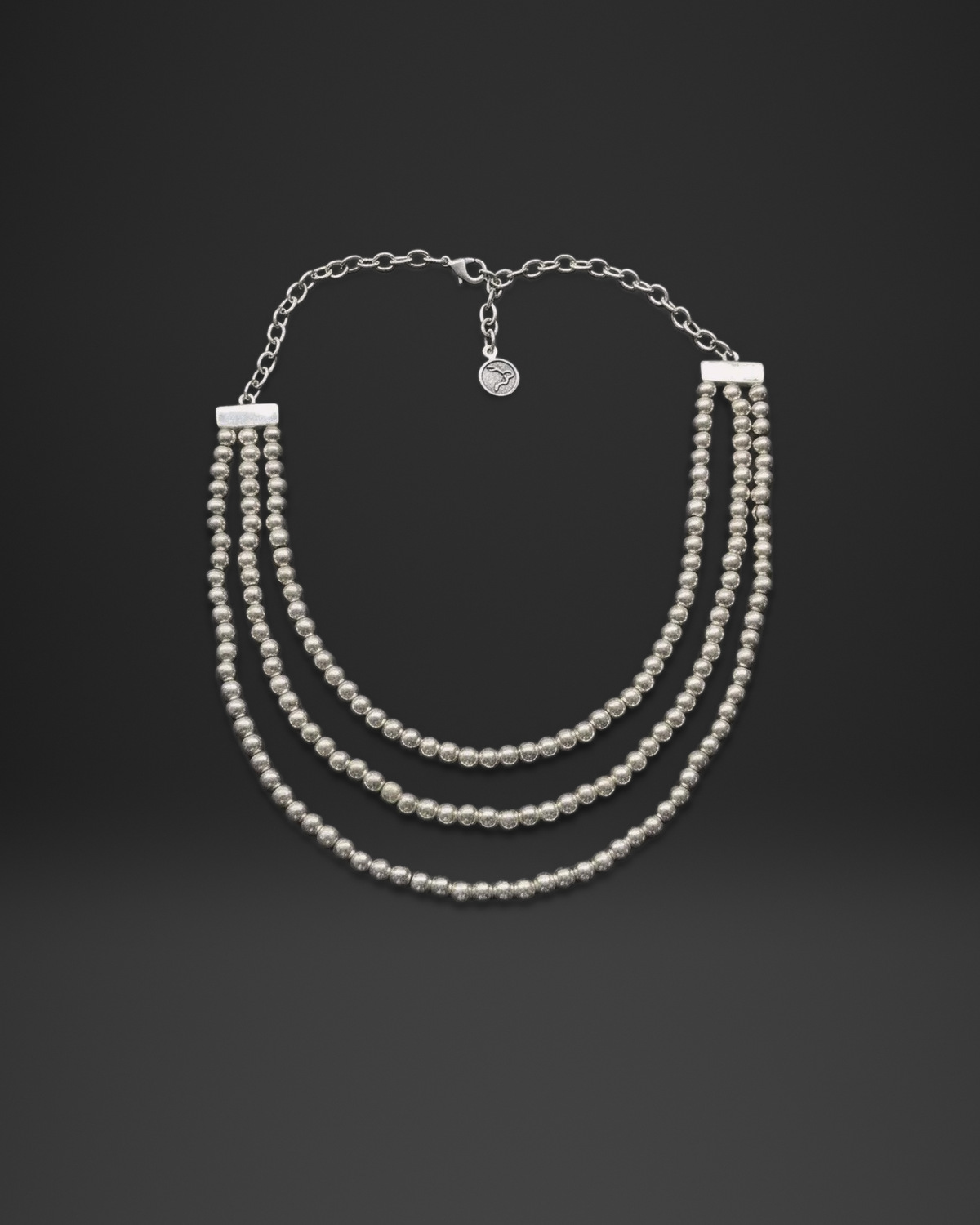 Triple Strand Bead Necklace