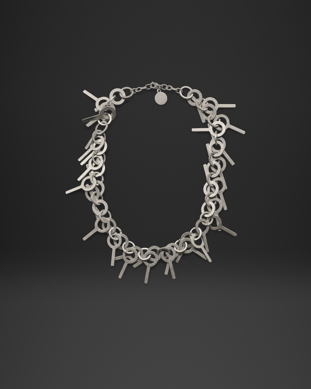Ring and Bar Toggle Link Necklace