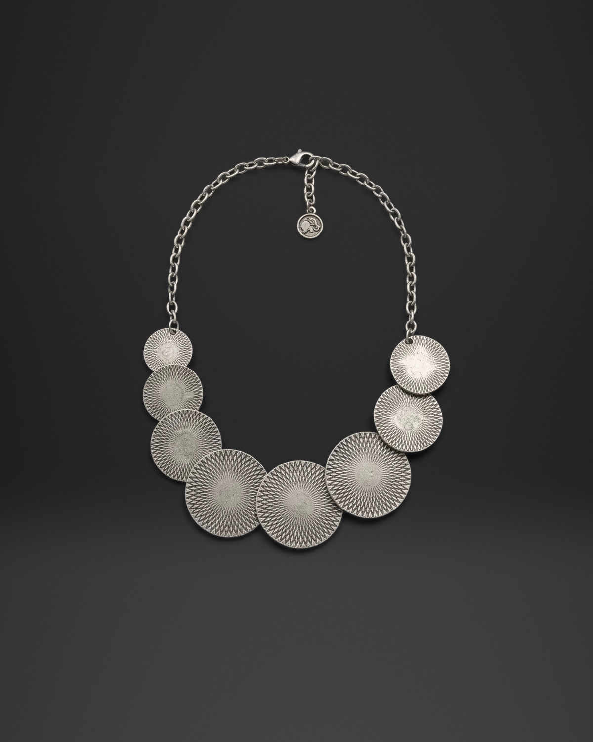 Sunburst Disc Bib Necklace