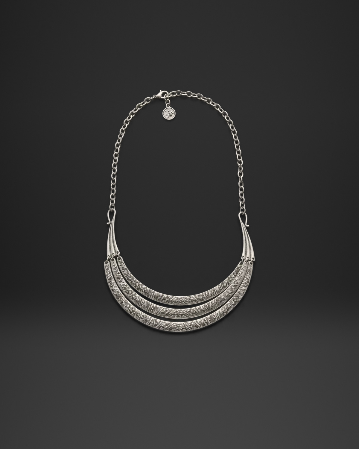 Triple Crescent Collar Necklace
