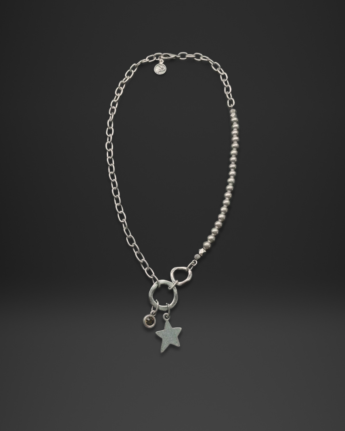 Mixed Chain Star Charm Necklace