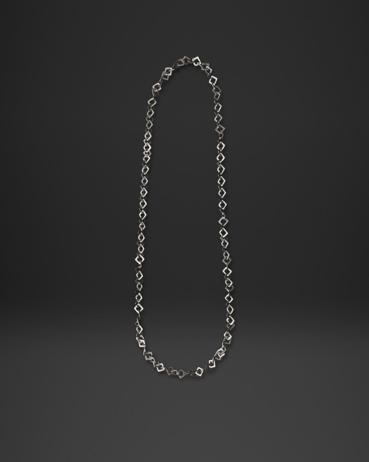 Small Diamond Link Long Chain Necklace