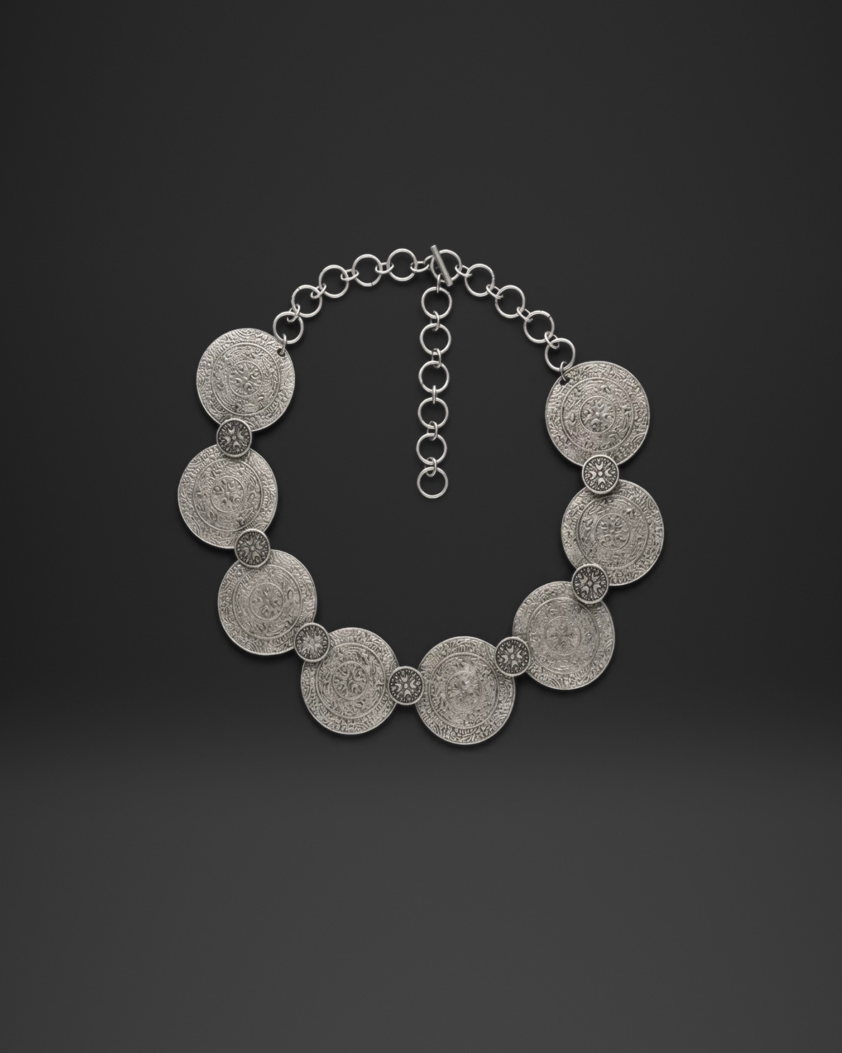 Ornate Coin Link Necklace