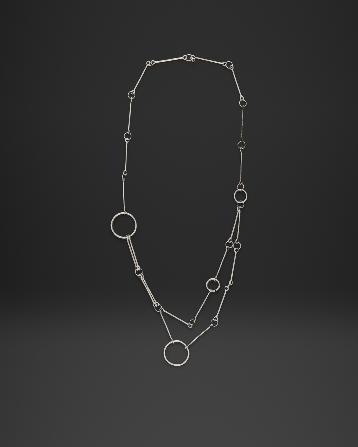Ring Station Wire Long Necklace
