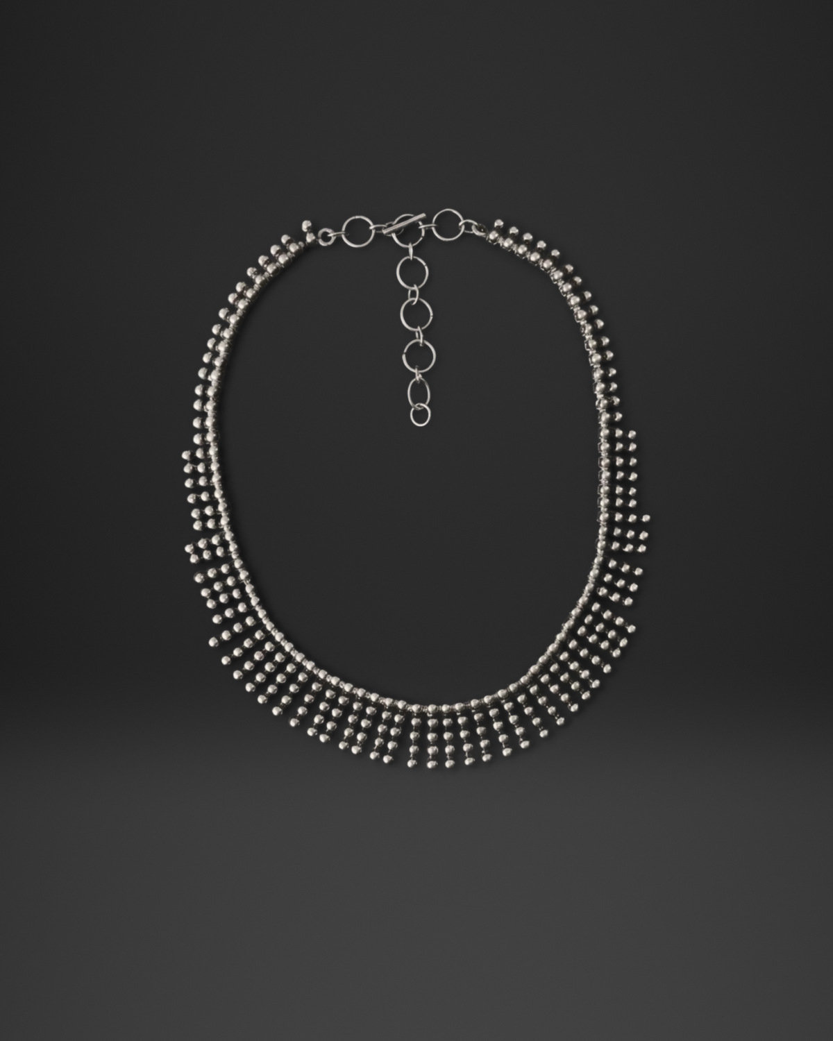 Dotted Fringe Collar Necklace