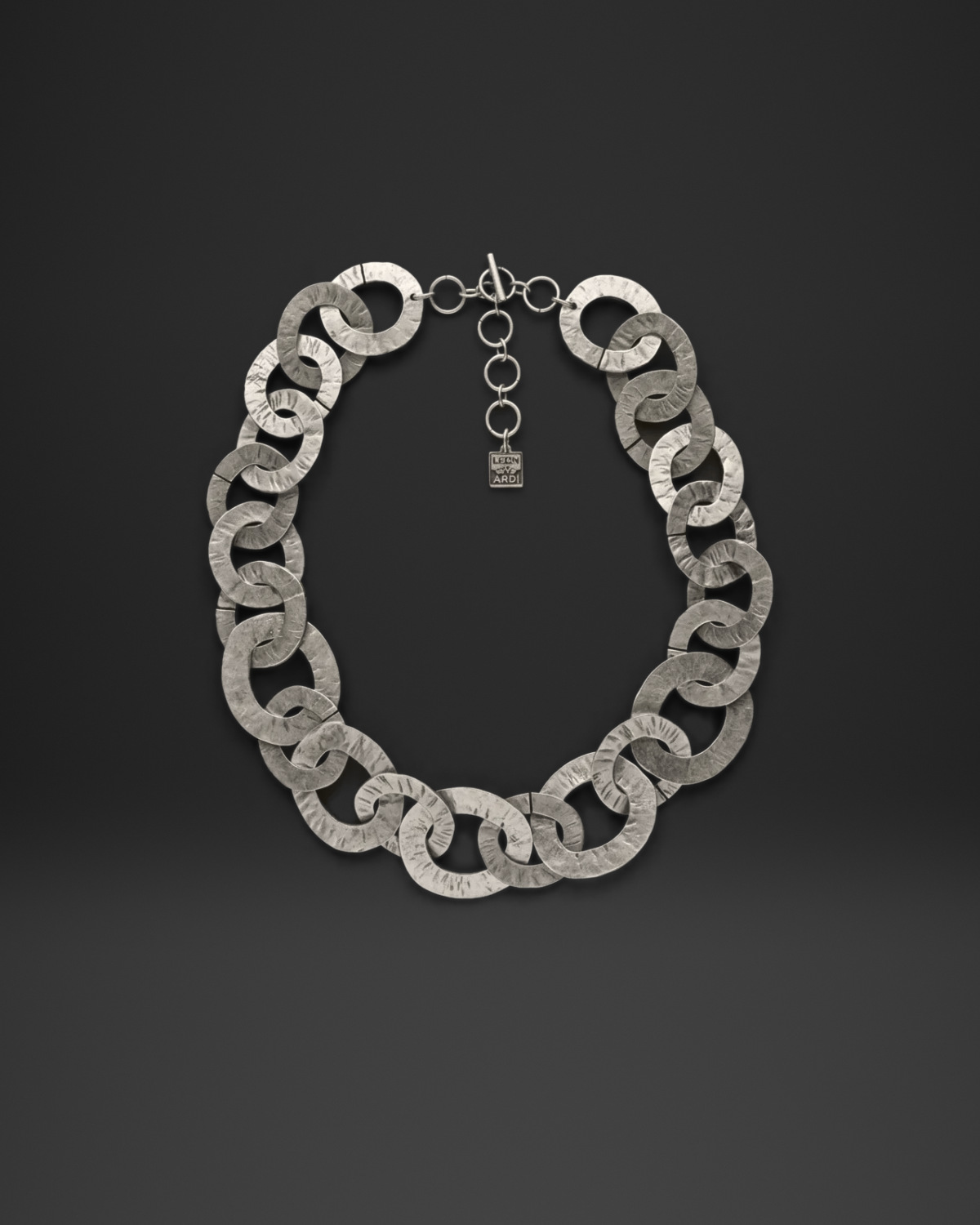 Hammered Ring Link Necklace