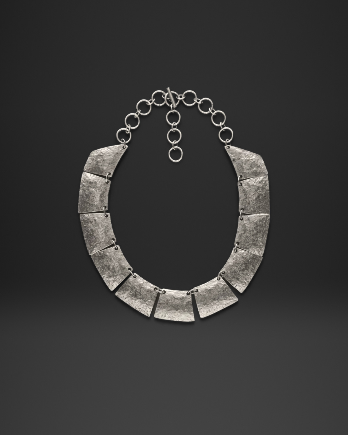 Hammered Tile Collar Necklace