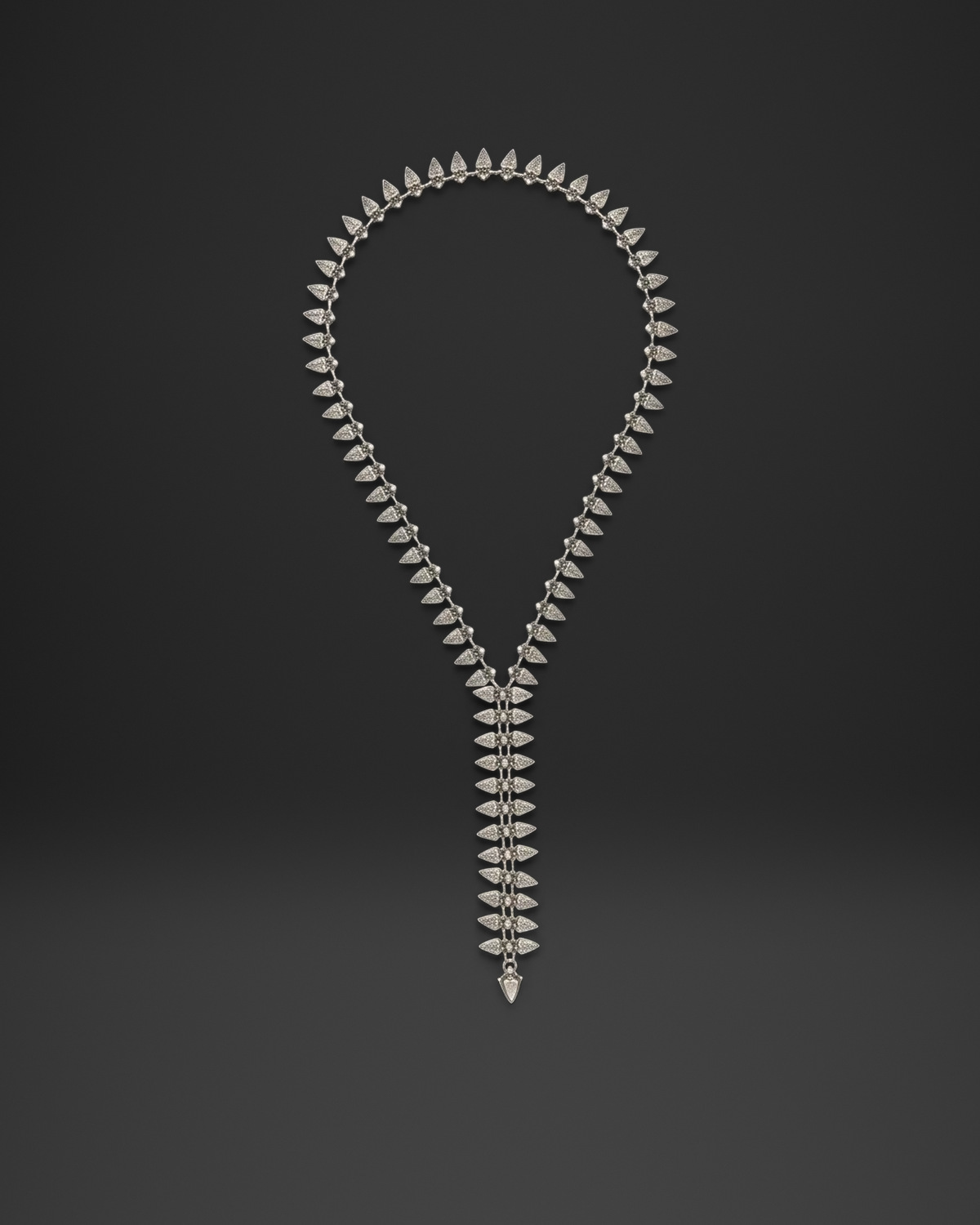 Spike Bead Y Long Necklace