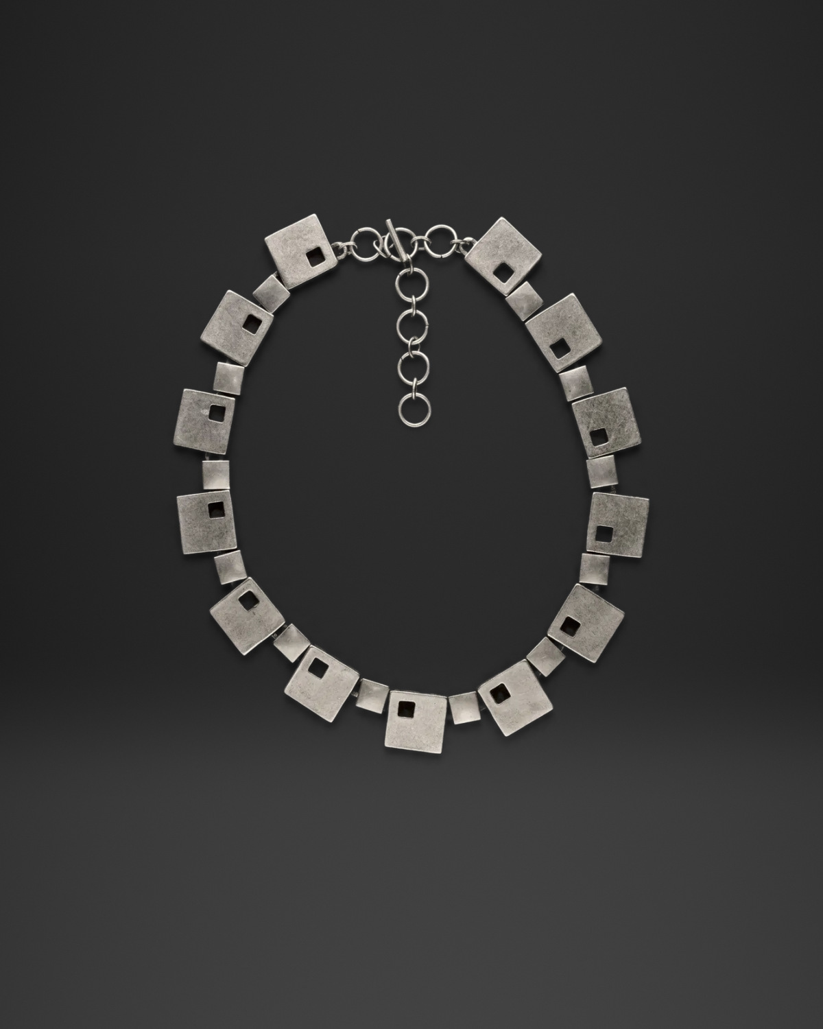 Square Window Tile Link Necklace