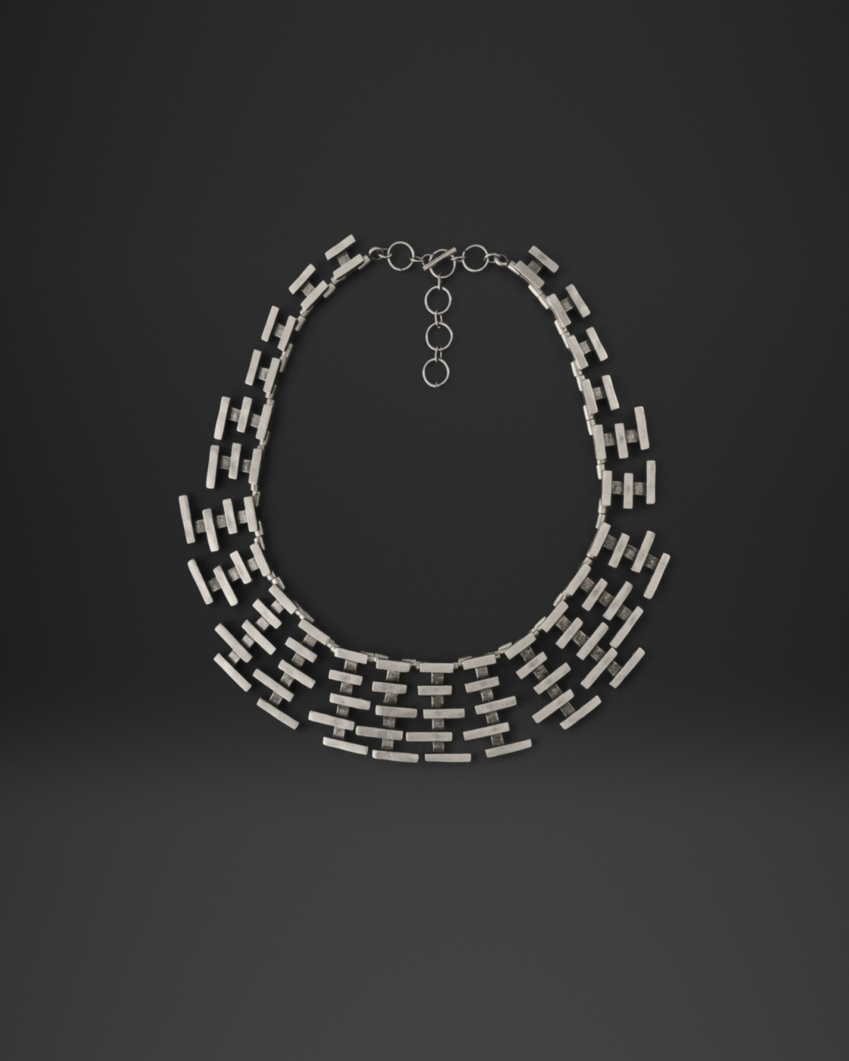 Layered Bar Link Bib Necklace