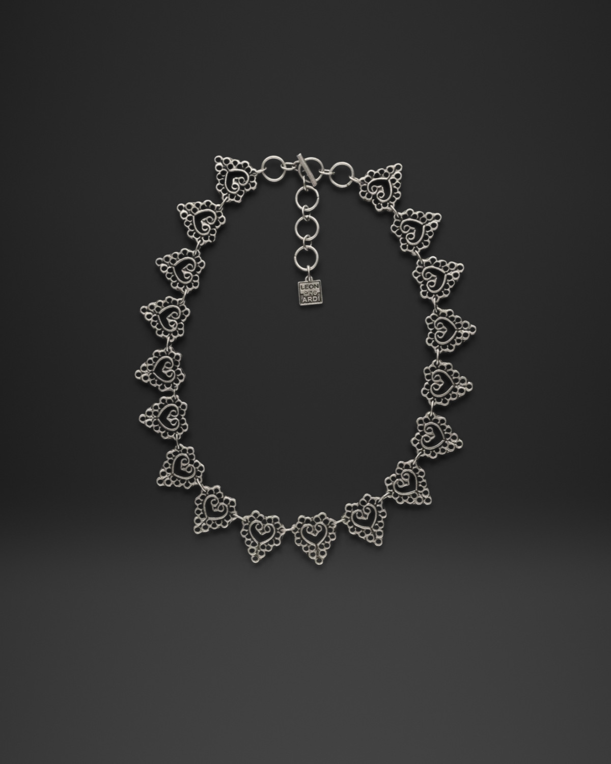 Filigree Heart Link Necklace