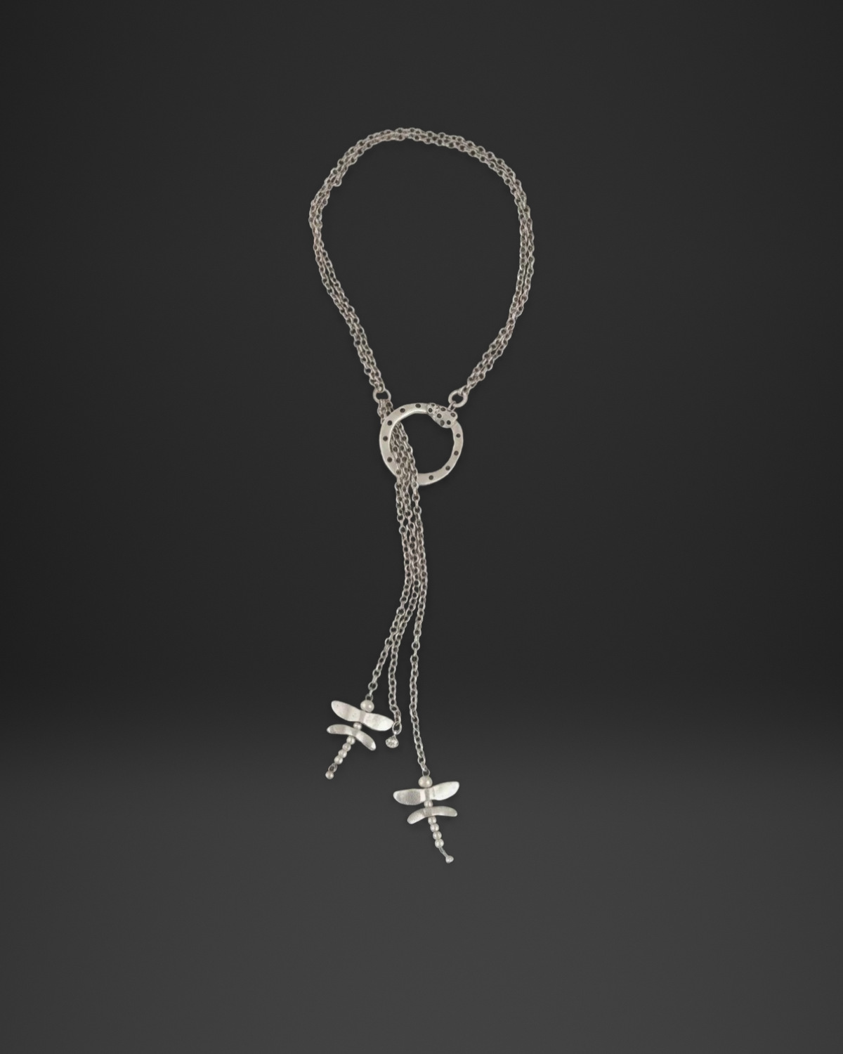 Dragonfly Chain Lariat Necklace